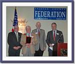 Fairfax County BOS Chair Gerry Connolly, Special Gratitude Award  C. Lee Fifer, Delegate Jim Scott  & Federation President John Jennison 