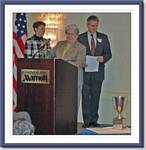 Providence District Supervisor Linda Q. Smyth, Federation President John Jennison & Secretary of the Commonwealth Kate Hanley